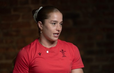 210825 - Wales Women Rugby World Cup Media Conference - Lisa Neumann during a Wales media conference ahead of their first Women’s Rugby World Cup match against Scotland