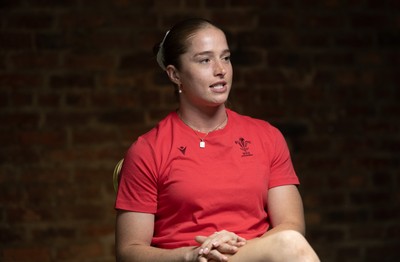 210825 - Wales Women Rugby World Cup Media Conference - Lisa Neumann during a Wales media conference ahead of their first Women’s Rugby World Cup match against Scotland