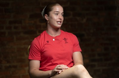 210825 - Wales Women Rugby World Cup Media Conference - Lisa Neumann during a Wales media conference ahead of their first Women’s Rugby World Cup match against Scotland