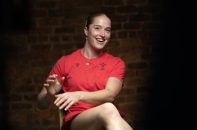210825 - Wales Women Rugby World Cup Media Conference - Lisa Neumann during a Wales media conference ahead of their first Women’s Rugby World Cup match against Scotland