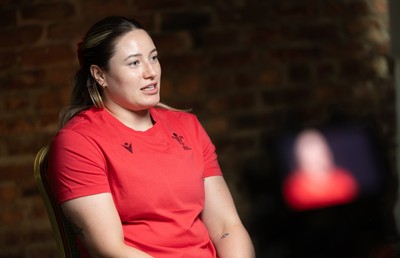 210825 - Wales Women Rugby World Cup Media Conference - Gwen Crabb during a Wales media conference ahead of their first Women’s Rugby World Cup match against Scotland