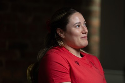 210825 - Wales Women Rugby World Cup Media Conference - Gwen Crabb during a Wales media conference ahead of their first Women’s Rugby World Cup match against Scotland