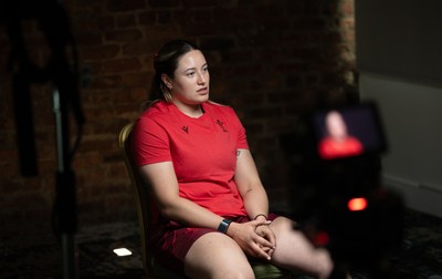 210825 - Wales Women Rugby World Cup Media Conference - Gwen Crabb during a Wales media conference ahead of their first Women’s Rugby World Cup match against Scotland