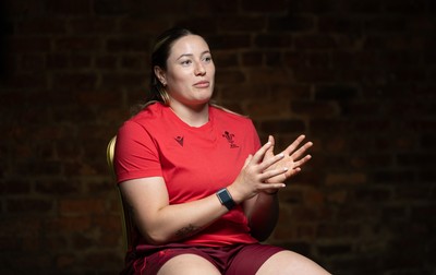210825 - Wales Women Rugby World Cup Media Conference - Gwen Crabb during a Wales media conference ahead of their first Women’s Rugby World Cup match against Scotland