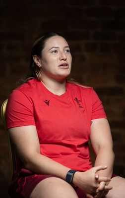210825 - Wales Women Rugby World Cup Media Conference - Gwen Crabb during a Wales media conference ahead of their first Women’s Rugby World Cup match against Scotland