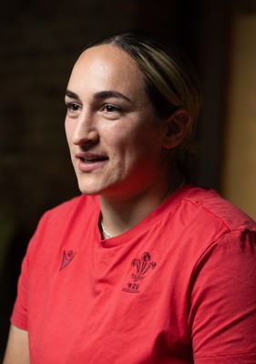 210825 - Wales Women Rugby World Cup Media Conference - Courtney Keight during a Wales media conference ahead of their first Women’s Rugby World Cup match against Scotland