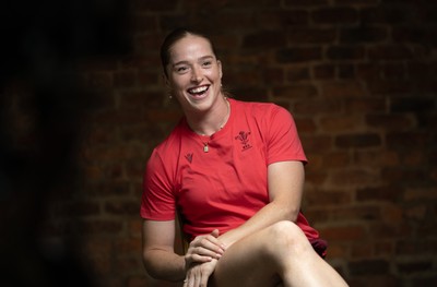 210825 - Wales Women Rugby World Cup Media Conference - Lisa Neumann during a Wales media conference ahead of their first Women’s Rugby World Cup match against Scotland
