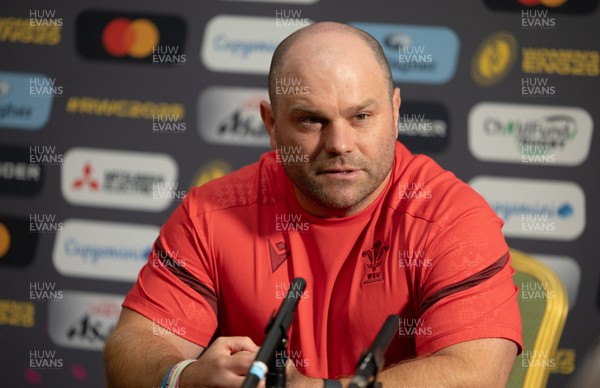 210825 - Wales Women Rugby World Cup Media Conference - Sean Lynn, Wales Women head coach, during a Wales media conference ahead of their first Women’s Rugby World Cup match against Scotland
