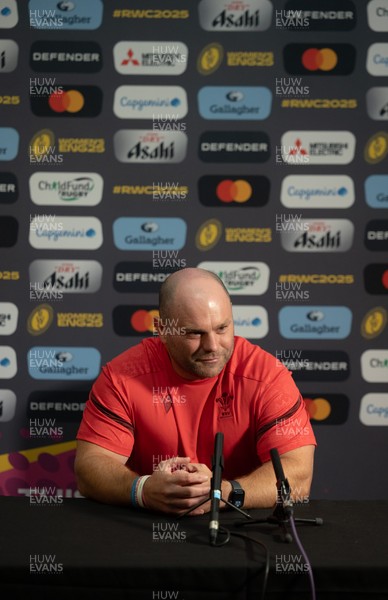 210825 - Wales Women Rugby World Cup Media Conference - Sean Lynn, Wales Women head coach, during a Wales media conference ahead of their first Women’s Rugby World Cup match against Scotland