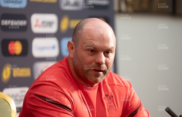 210825 - Wales Women Rugby World Cup Media Conference - Sean Lynn, Wales Women head coach, during a Wales media conference ahead of their first Women’s Rugby World Cup match against Scotland