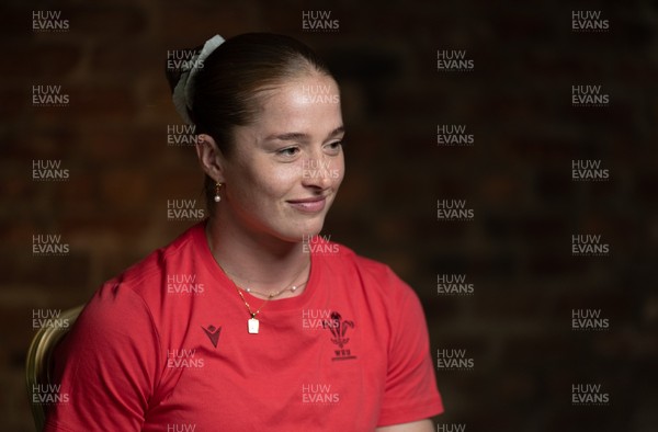 210825 - Wales Women Rugby World Cup Media Conference - Lisa Neumann during a Wales media conference ahead of their first Women’s Rugby World Cup match against Scotland