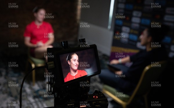 210825 - Wales Women Rugby World Cup Media Conference - Lisa Neumann during a Wales media conference ahead of their first Women’s Rugby World Cup match against Scotland