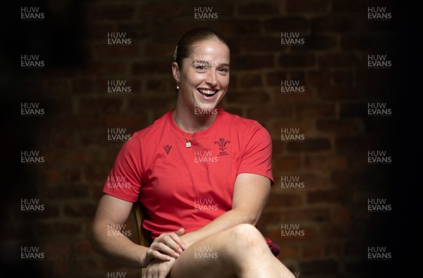210825 - Wales Women Rugby World Cup Media Conference - Lisa Neumann during a Wales media conference ahead of their first Women’s Rugby World Cup match against Scotland
