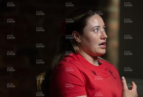 210825 - Wales Women Rugby World Cup Media Conference - Gwen Crabb during a Wales media conference ahead of their first Women’s Rugby World Cup match against Scotland