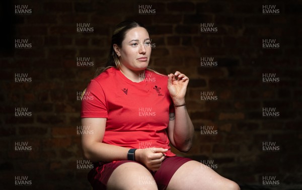210825 - Wales Women Rugby World Cup Media Conference - Gwen Crabb during a Wales media conference ahead of their first Women’s Rugby World Cup match against Scotland