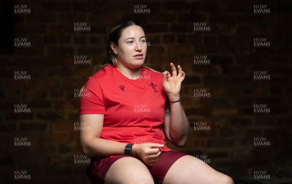 210825 - Wales Women Rugby World Cup Media Conference - Gwen Crabb during a Wales media conference ahead of their first Women’s Rugby World Cup match against Scotland