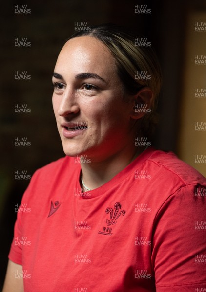 210825 - Wales Women Rugby World Cup Media Conference - Courtney Keight during a Wales media conference ahead of their first Women’s Rugby World Cup match against Scotland