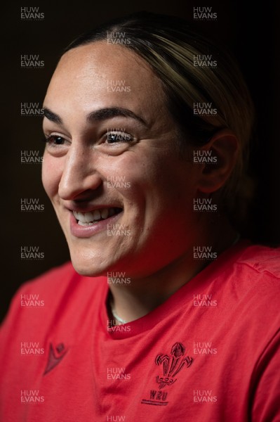 210825 - Wales Women Rugby World Cup Media Conference - Courtney Keight during a Wales media conference ahead of their first Women’s Rugby World Cup match against Scotland
