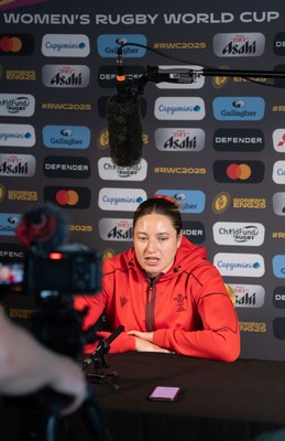 260825 - Wales Women Rugby World Cup Media Conference - Gwen Crabb during a Wales media conference ahead of their Women’s Rugby World Cup match against Canada
