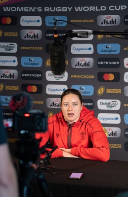 260825 - Wales Women Rugby World Cup Media Conference - Gwen Crabb during a Wales media conference ahead of their Women’s Rugby World Cup match against Canada