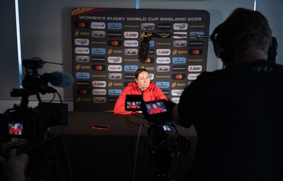 260825 - Wales Women Rugby World Cup Media Conference - Gwen Crabb during a Wales media conference ahead of their Women’s Rugby World Cup match against Canada