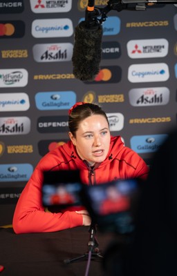 260825 - Wales Women Rugby World Cup Media Conference - Gwen Crabb during a Wales media conference ahead of their Women’s Rugby World Cup match against Canada