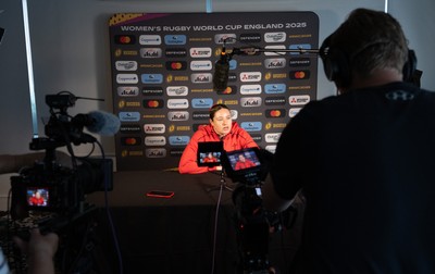 260825 - Wales Women Rugby World Cup Media Conference - Gwen Crabb during a Wales media conference ahead of their Women’s Rugby World Cup match against Canada