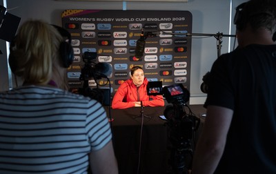 260825 - Wales Women Rugby World Cup Media Conference - Gwen Crabb during a Wales media conference ahead of their Women’s Rugby World Cup match against Canada