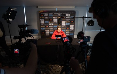 260825 - Wales Women Rugby World Cup Media Conference - Gwen Crabb during a Wales media conference ahead of their Women’s Rugby World Cup match against Canada