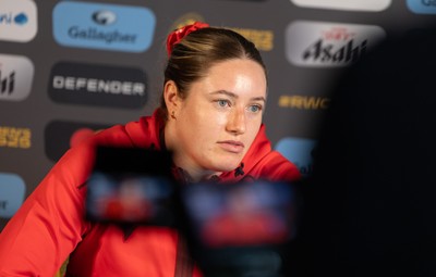 260825 - Wales Women Rugby World Cup Media Conference - Gwen Crabb during a Wales media conference ahead of their Women’s Rugby World Cup match against Canada