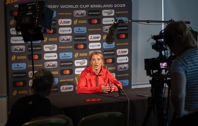 260825 - Wales Women Rugby World Cup Media Conference - Georgia Evans during a Wales media conference ahead of their Women’s Rugby World Cup match against Canada
