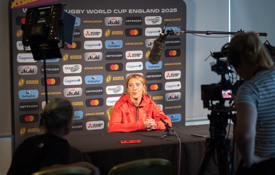 260825 - Wales Women Rugby World Cup Media Conference - Georgia Evans during a Wales media conference ahead of their Women’s Rugby World Cup match against Canada