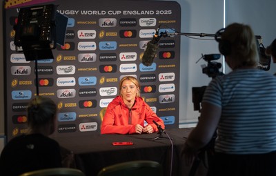 260825 - Wales Women Rugby World Cup Media Conference - Georgia Evans during a Wales media conference ahead of their Women’s Rugby World Cup match against Canada