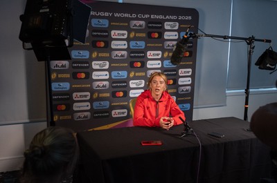 260825 - Wales Women Rugby World Cup Media Conference - Georgia Evans during a Wales media conference ahead of their Women’s Rugby World Cup match against Canada