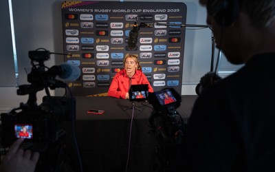 260825 - Wales Women Rugby World Cup Media Conference - Georgia Evans during a Wales media conference ahead of their Women’s Rugby World Cup match against Canada