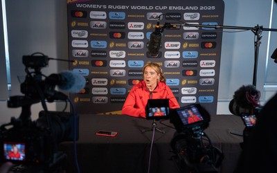 260825 - Wales Women Rugby World Cup Media Conference - Georgia Evans during a Wales media conference ahead of their Women’s Rugby World Cup match against Canada