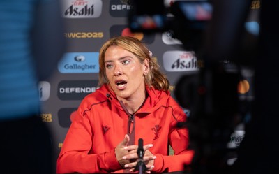 260825 - Wales Women Rugby World Cup Media Conference - Georgia Evans during a Wales media conference ahead of their Women’s Rugby World Cup match against Canada