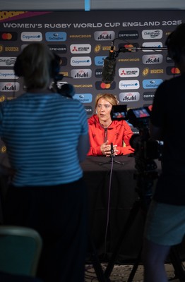 260825 - Wales Women Rugby World Cup Media Conference - Georgia Evans during a Wales media conference ahead of their Women’s Rugby World Cup match against Canada