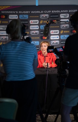 260825 - Wales Women Rugby World Cup Media Conference - Georgia Evans during a Wales media conference ahead of their Women’s Rugby World Cup match against Canada