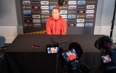 260825 - Wales Women Rugby World Cup Media Conference - Molly Reardon during a Wales media conference ahead of their Women’s Rugby World Cup match against Canada