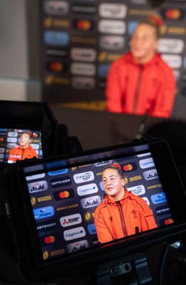 260825 - Wales Women Rugby World Cup Media Conference - Molly Reardon during a Wales media conference ahead of their Women’s Rugby World Cup match against Canada