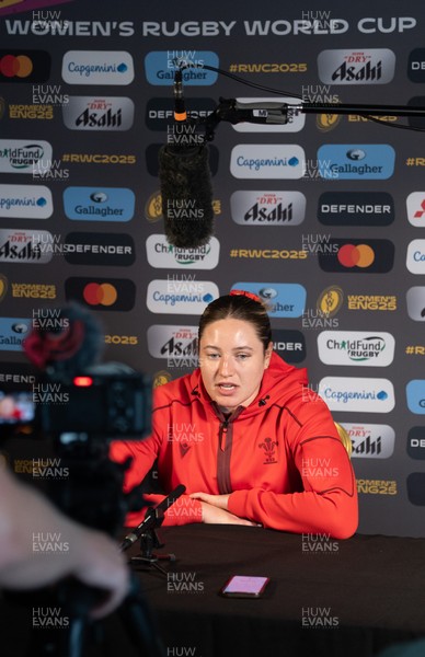 260825 - Wales Women Rugby World Cup Media Conference - Gwen Crabb during a Wales media conference ahead of their Women’s Rugby World Cup match against Canada
