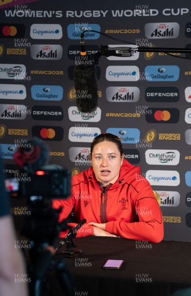 260825 - Wales Women Rugby World Cup Media Conference - Gwen Crabb during a Wales media conference ahead of their Women’s Rugby World Cup match against Canada