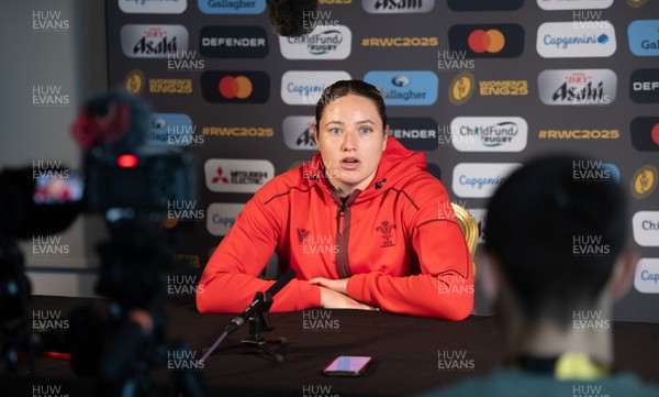260825 - Wales Women Rugby World Cup Media Conference - Gwen Crabb during a Wales media conference ahead of their Women’s Rugby World Cup match against Canada