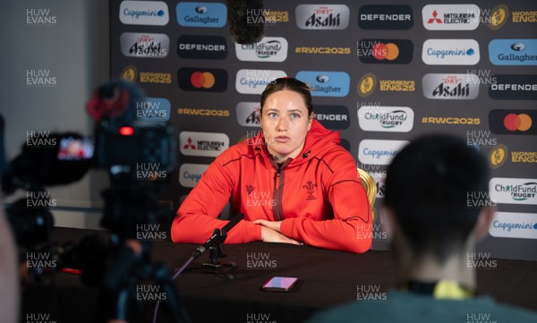 260825 - Wales Women Rugby World Cup Media Conference - Gwen Crabb during a Wales media conference ahead of their Women’s Rugby World Cup match against Canada