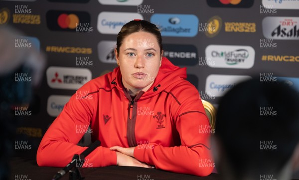 260825 - Wales Women Rugby World Cup Media Conference - Gwen Crabb during a Wales media conference ahead of their Women’s Rugby World Cup match against Canada