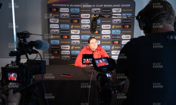 260825 - Wales Women Rugby World Cup Media Conference - Gwen Crabb during a Wales media conference ahead of their Women’s Rugby World Cup match against Canada