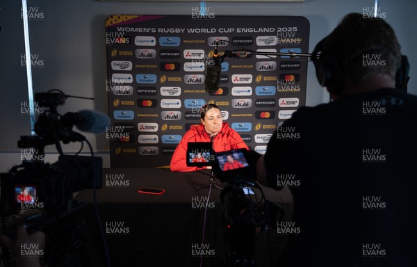260825 - Wales Women Rugby World Cup Media Conference - Gwen Crabb during a Wales media conference ahead of their Women’s Rugby World Cup match against Canada