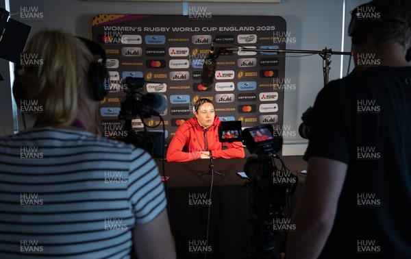 260825 - Wales Women Rugby World Cup Media Conference - Gwen Crabb during a Wales media conference ahead of their Women’s Rugby World Cup match against Canada