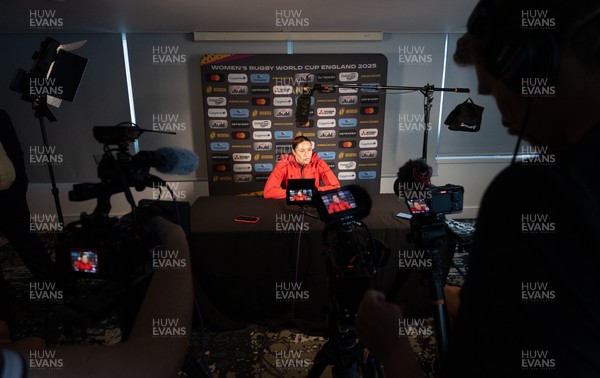 260825 - Wales Women Rugby World Cup Media Conference - Gwen Crabb during a Wales media conference ahead of their Women’s Rugby World Cup match against Canada